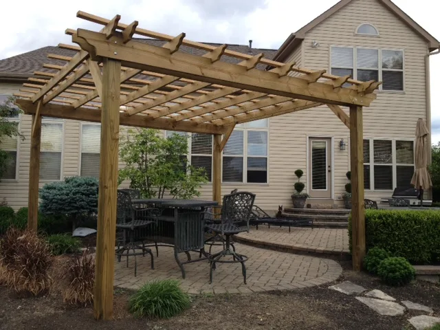 One of our 16 x 16 pergolas built over a patio - this is another of my favorites.