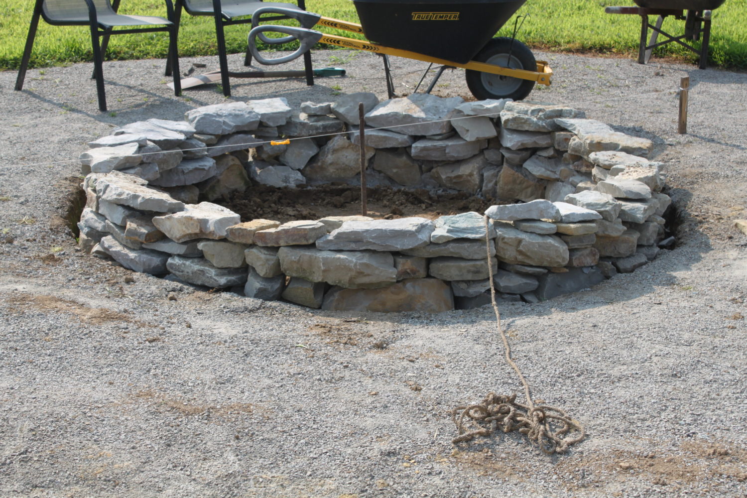 Building Fire Pit With Rocks Fire pit rock stone backyard build rap rip level create used string sure keep final inexpensive beautiful course found oldworldgardenfarms