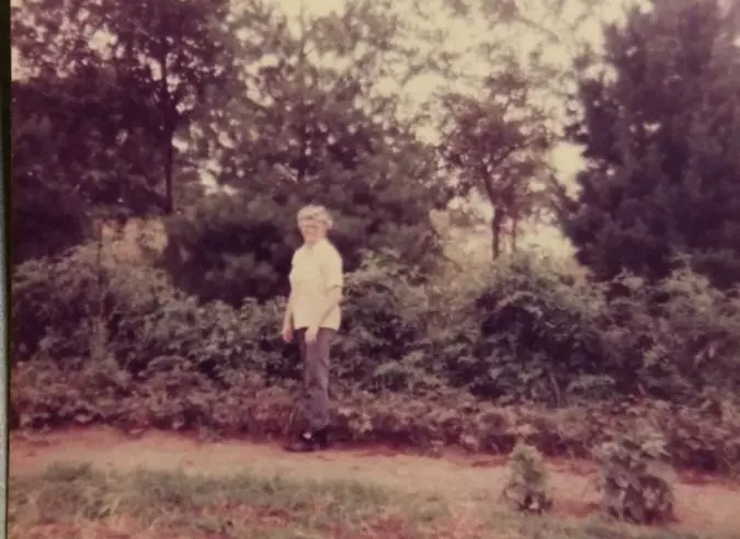 Our parents planted the seeds of gardening in us as kids - my mom in her garden in the mid-70's.