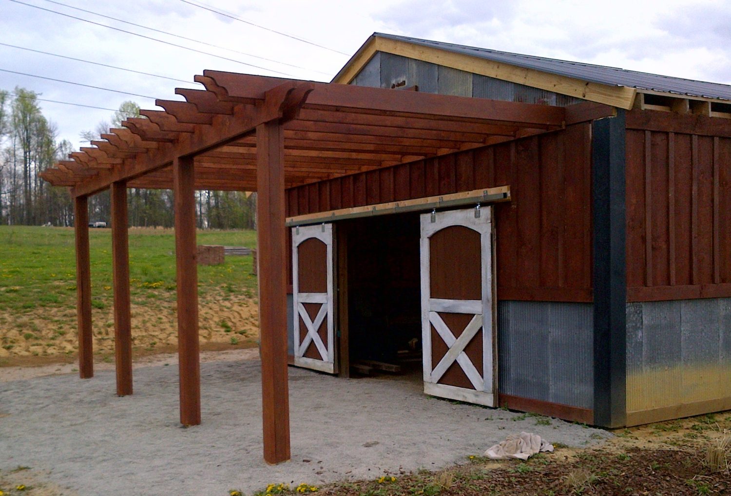 Farm Update - The Barn Pergola / Kitchen Project Underway - Old World ...