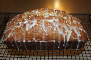 If you want your bread to taste like a cinnamon roll, add the glaze on the top - DELICIOUS!!!