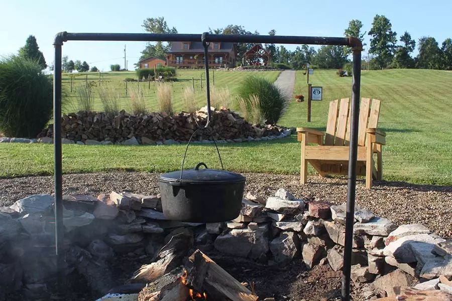 The Diy Open Fire Cooking Bar A, Diy Grill Grate For Fire Pit
