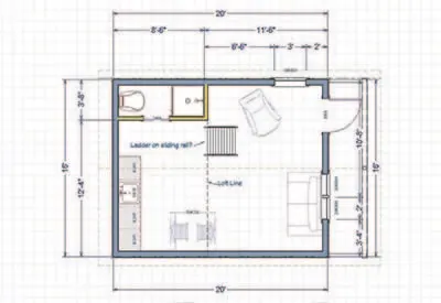 off-grid cabin floor plan