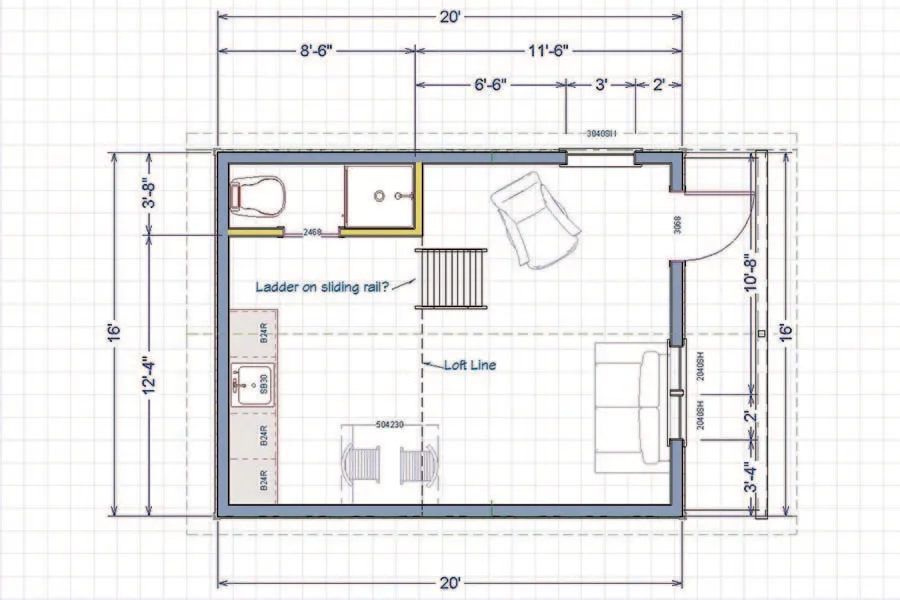 off-grid cabin floor plan