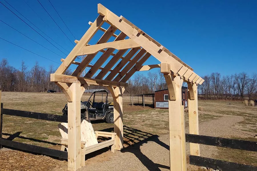 spring arrives with a new garden structure

