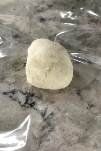 dough in plastic 
