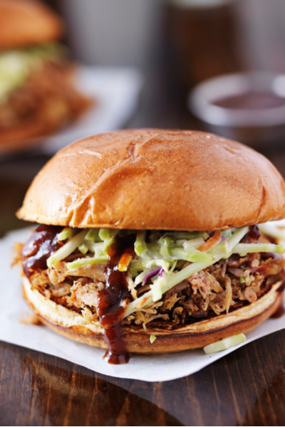 barbecue pulled pork sandwich