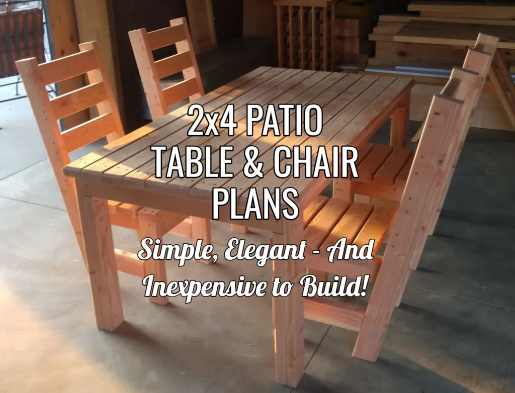 diy patio table and chair set