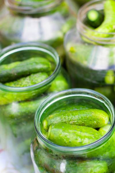 jar of cucumbers