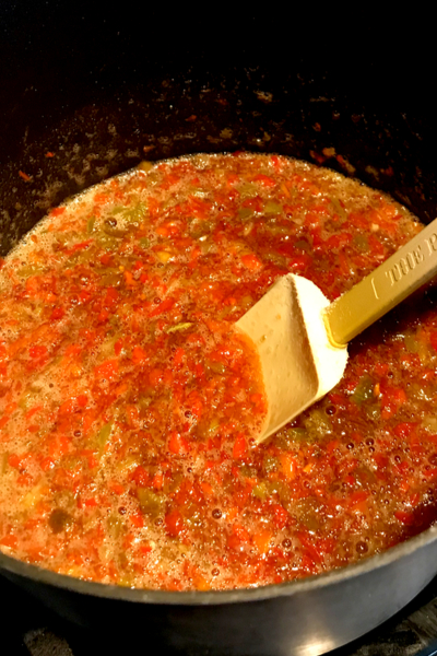 cooking red pepper jelly