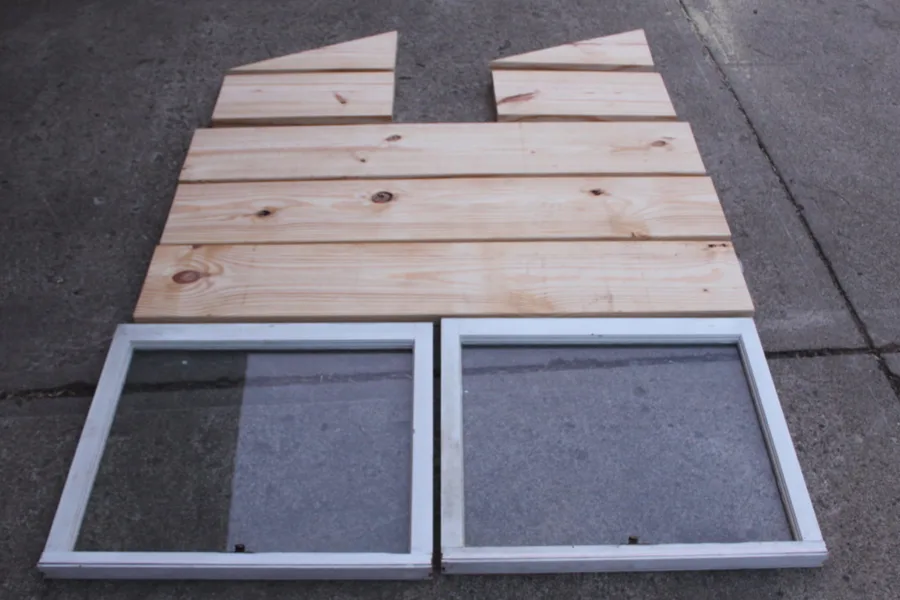 recycled windows for diy cold frame