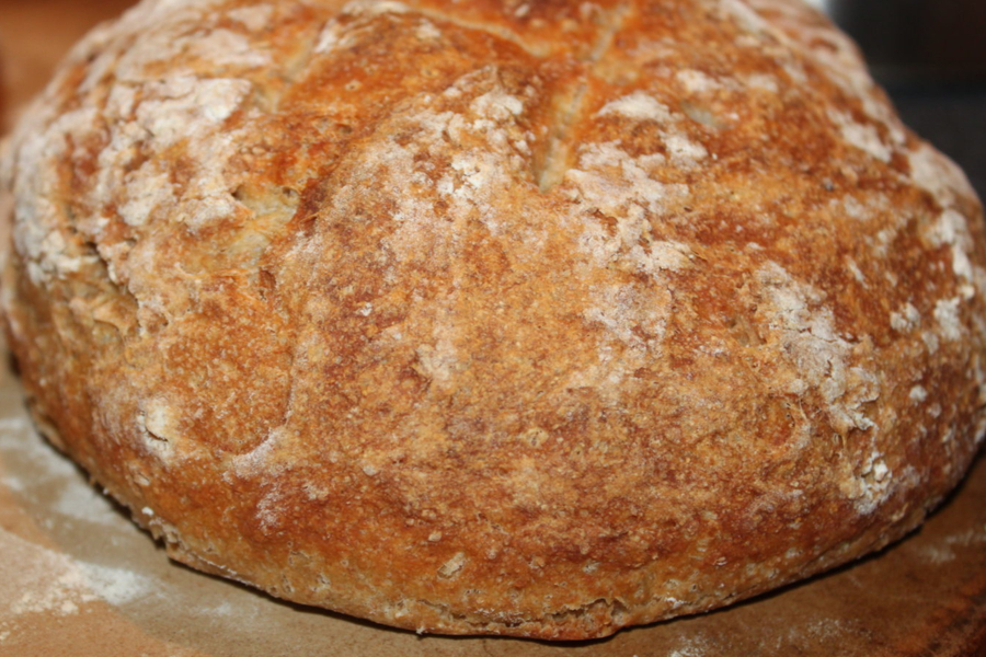 homemade bread.
