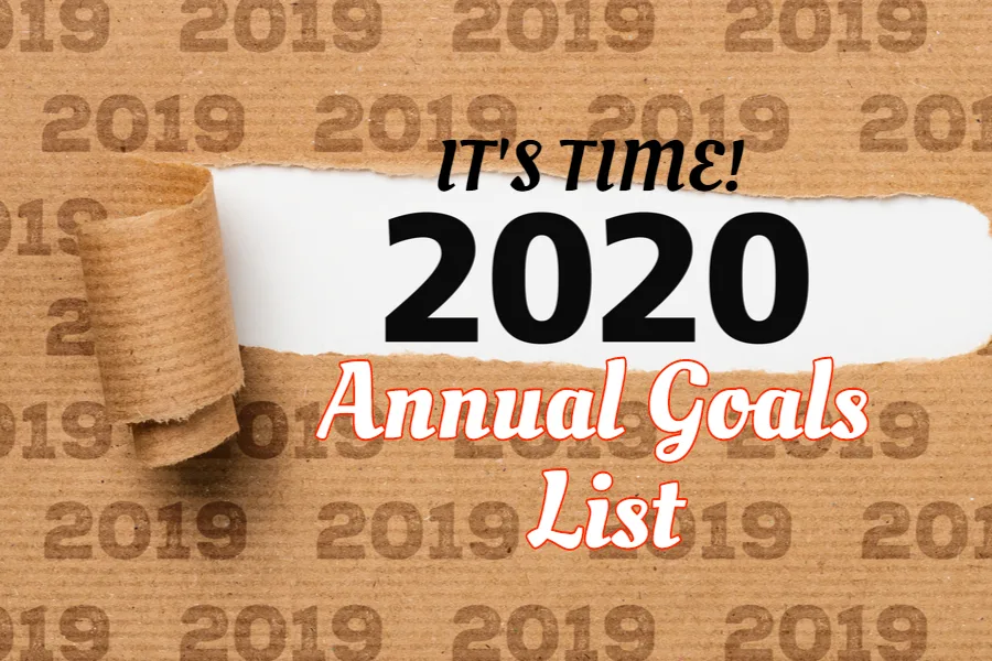 creating annual goal list