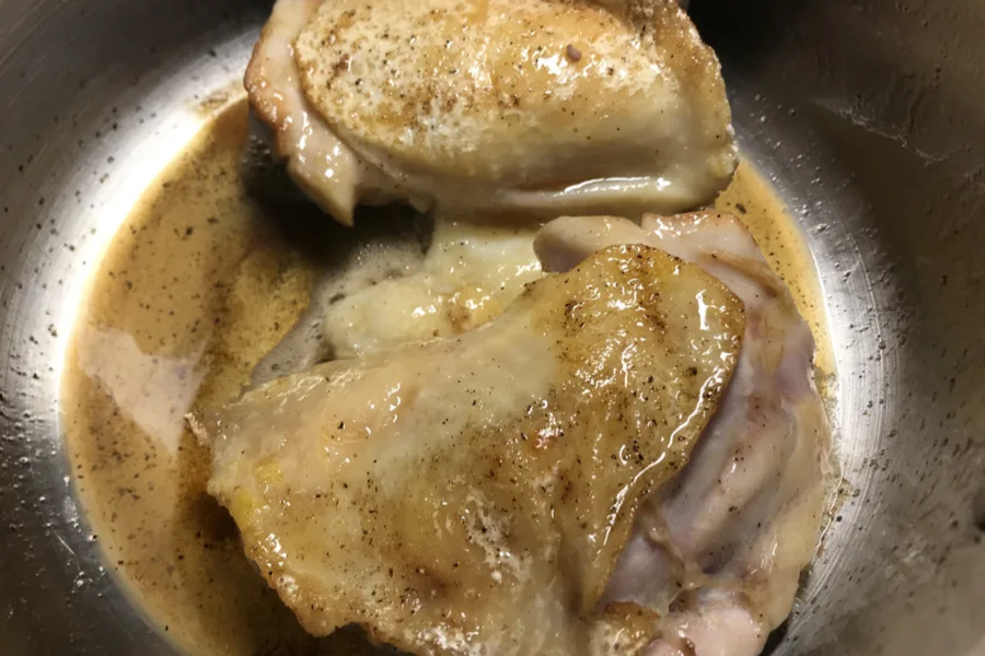 browning chicken thighs 