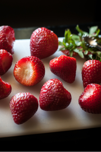 hulled strawberries 