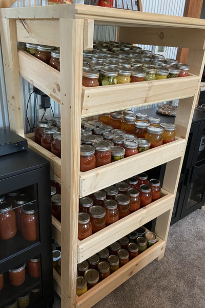 2x4 canning jar cabinet