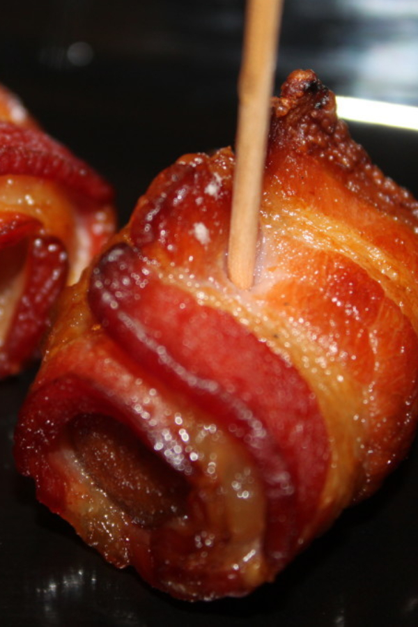 bacon wrapped water chestnut