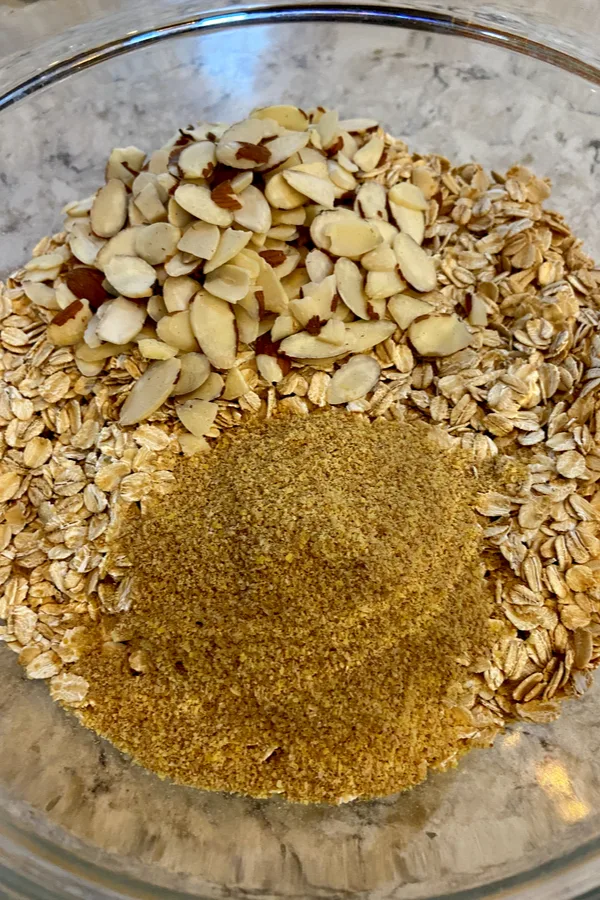 oatmeal, almonds and flax 