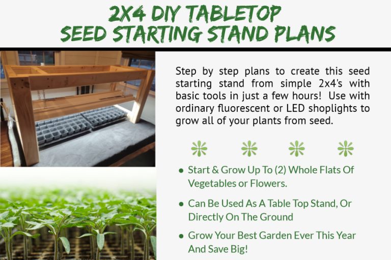 How To Build A DIY Tabletop Seed Starting Stand To Start Seeds Indoors!