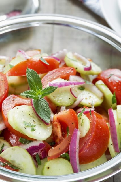Cucumber, Onion, and Tomato Salad - A Summertime Staple Recipe