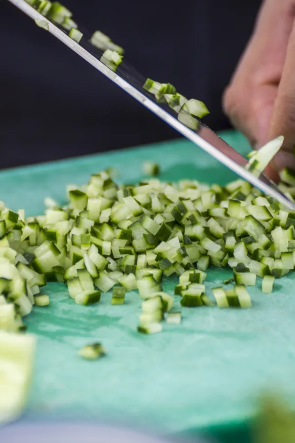 diced cucumber for relish