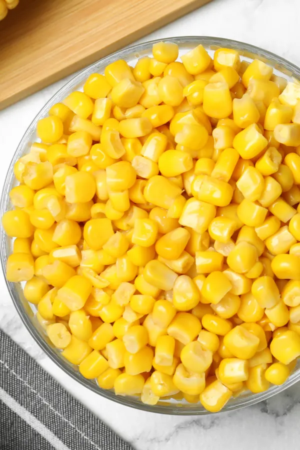 bowl of corn kernels