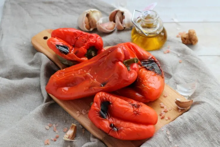 preserve roasted red peppers