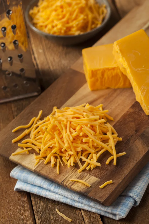 shredding cheese 