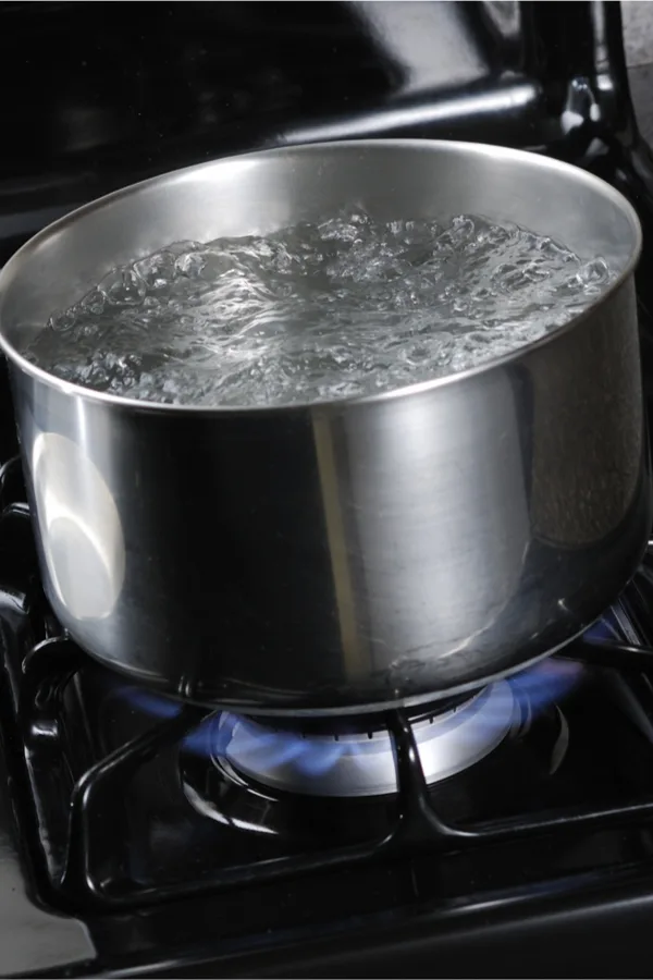 boiling water  -how to stop weeds