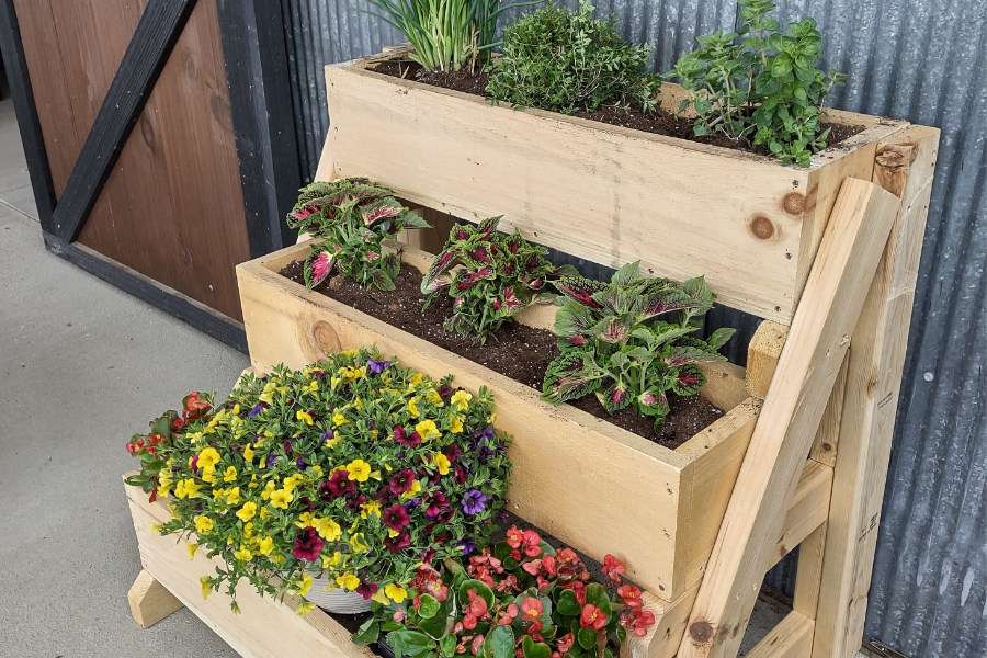 DIY 3 Tier Raised Planter Box Plans, Garden Planter Bed Plans