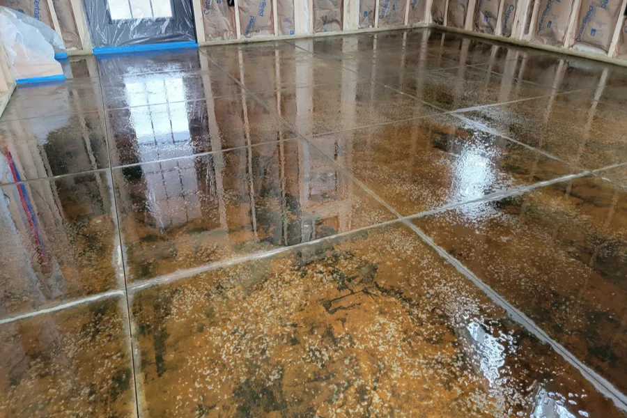 acid staining concrete floors