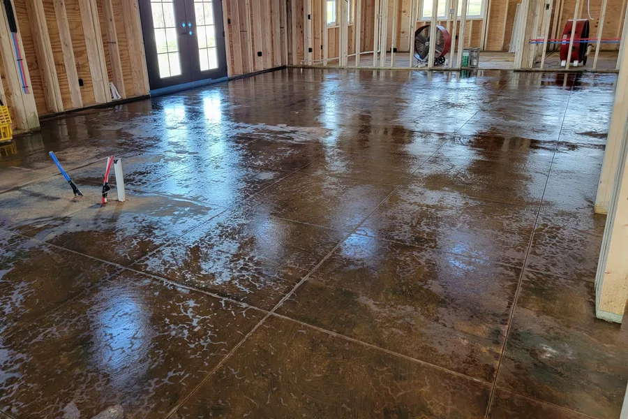 acid stain concrete floors