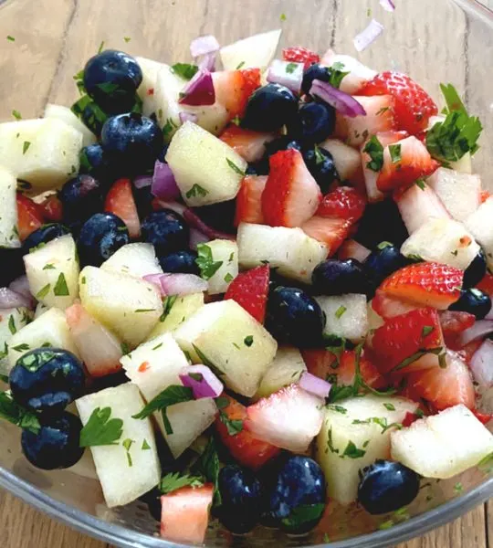 fruit salsa red white and blue recipe