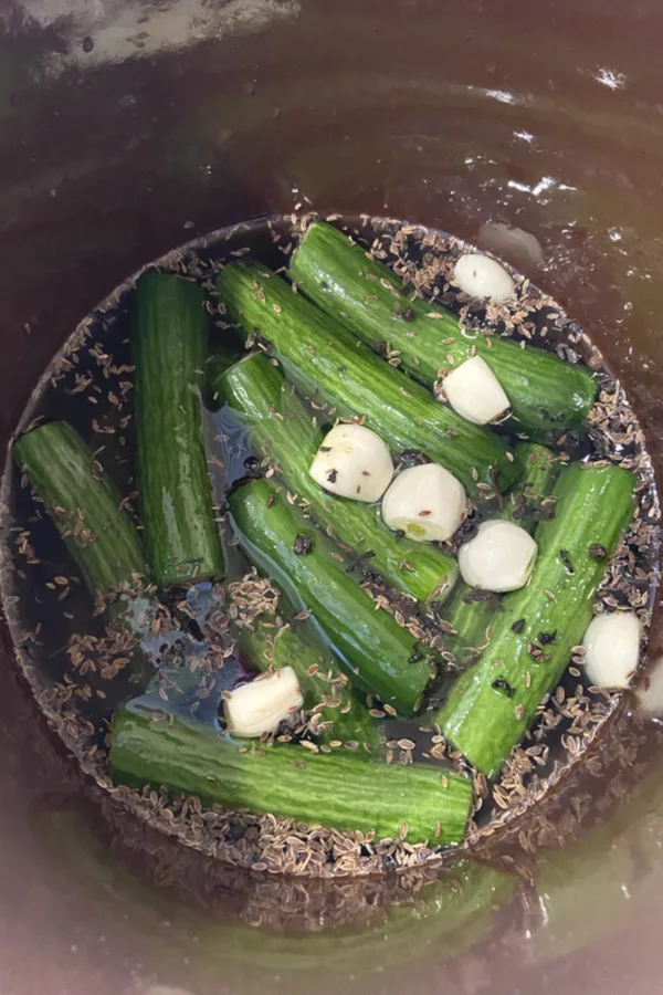 cucumbers in a crock 