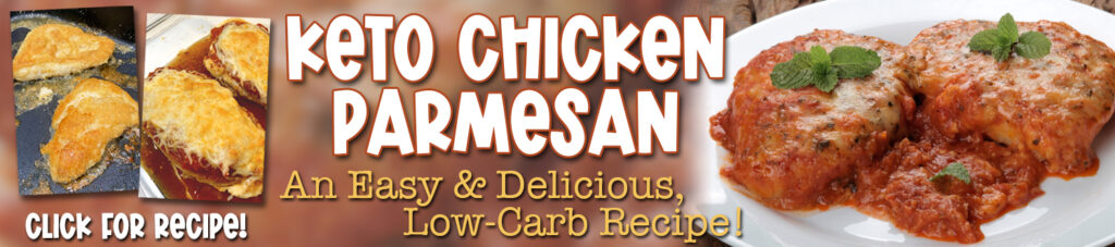 keto chicken parmesan banner ad