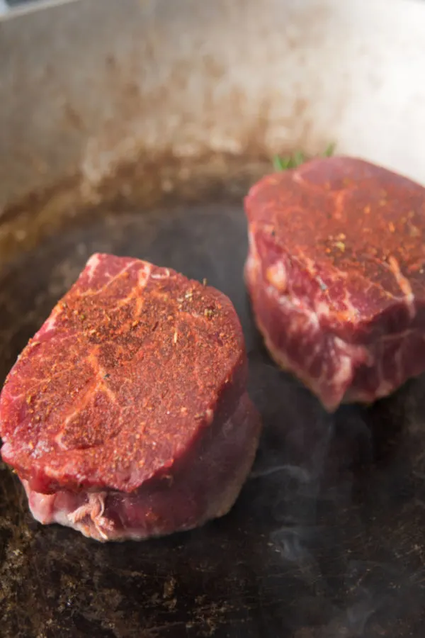 searing steak