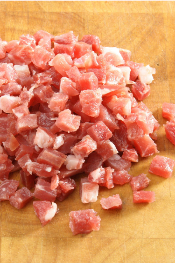finely diced ham