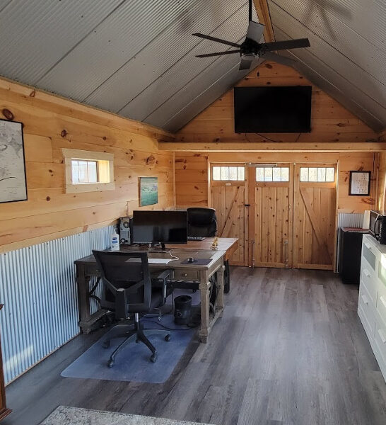 turn a shed into an office