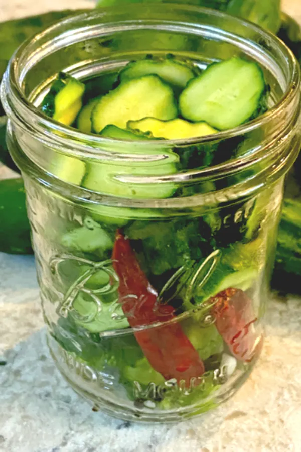 cucumbers and hot peppers 