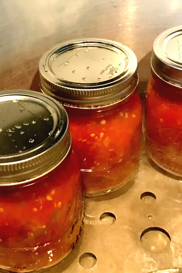 canned stew tomatoes in pressure canner