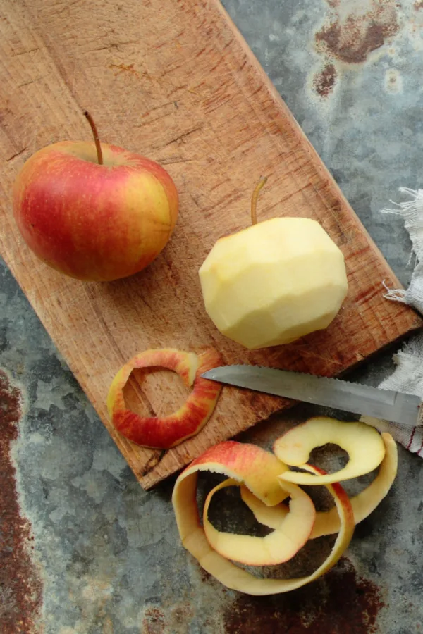peeling apple