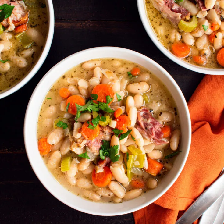 leftover ham and bean soup