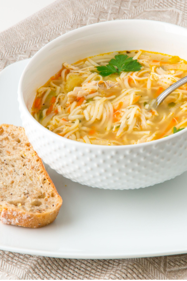 thin pasta chicken noodle soup