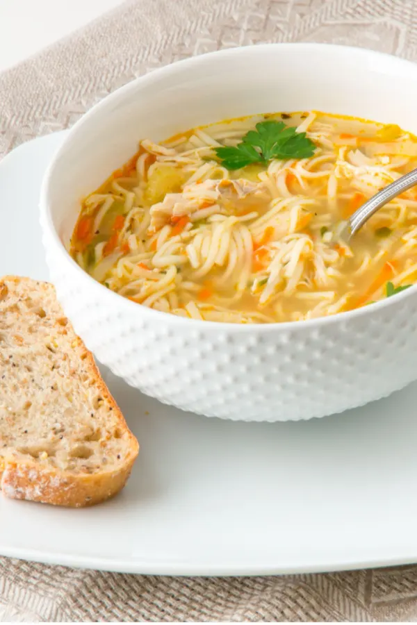 thin pasta chicken noodle soup