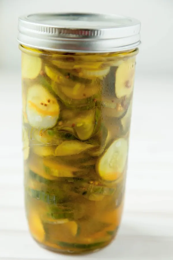 jar of bread and butter pickles