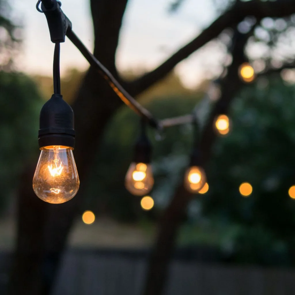best way to hang string lights outdoors