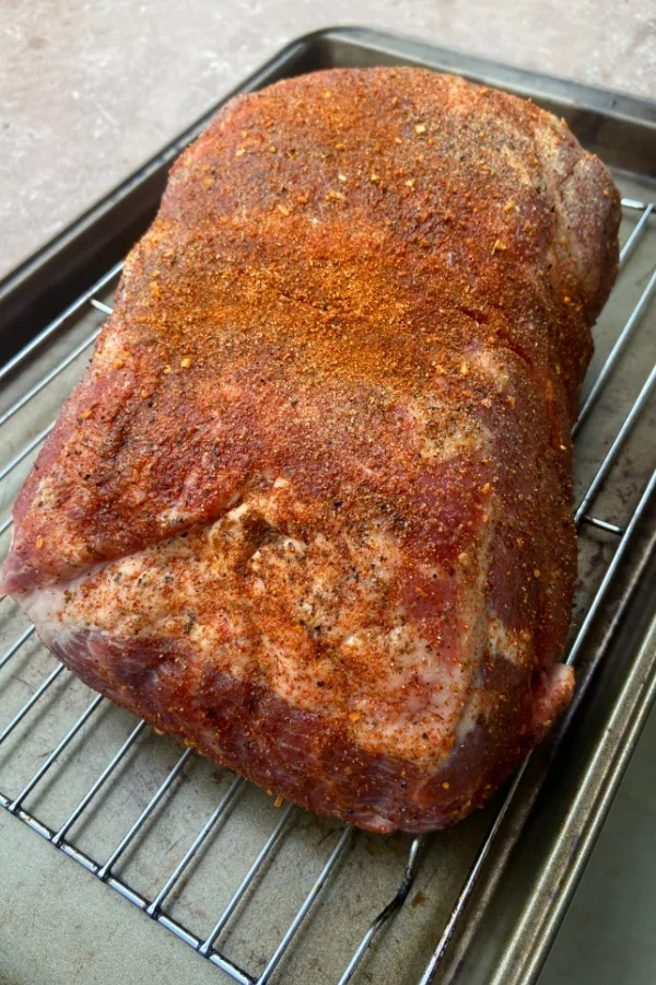 pork butt seasoned