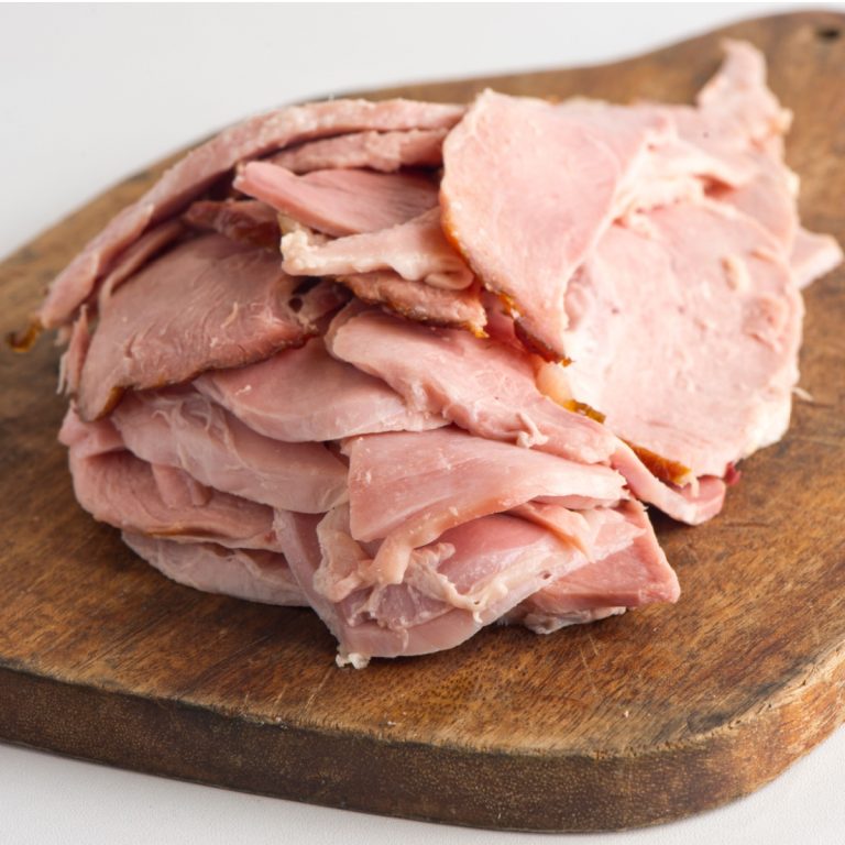 slices of leftover ham to use in recipes
