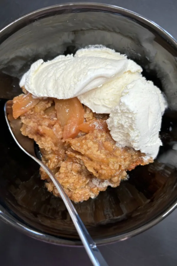 crisp with ice cream