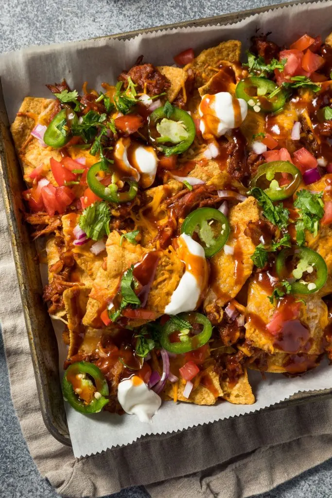 barbecue pulled pork nachos
